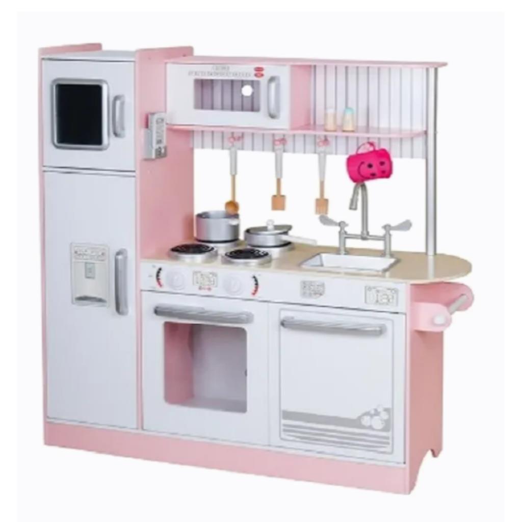 Wooden kitchen with accessories